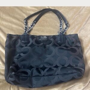 Coach Black Signature Shoulder Bag